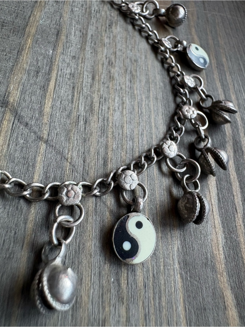 Yin Yang Charm Jingle Anklet